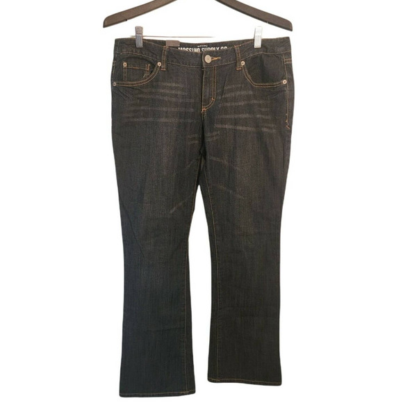 Mossimo Supply Co Bootcut Blue Women's Jeans SZ 12 34X30 Regular Low‎ Rise - Picture 1 of 4
